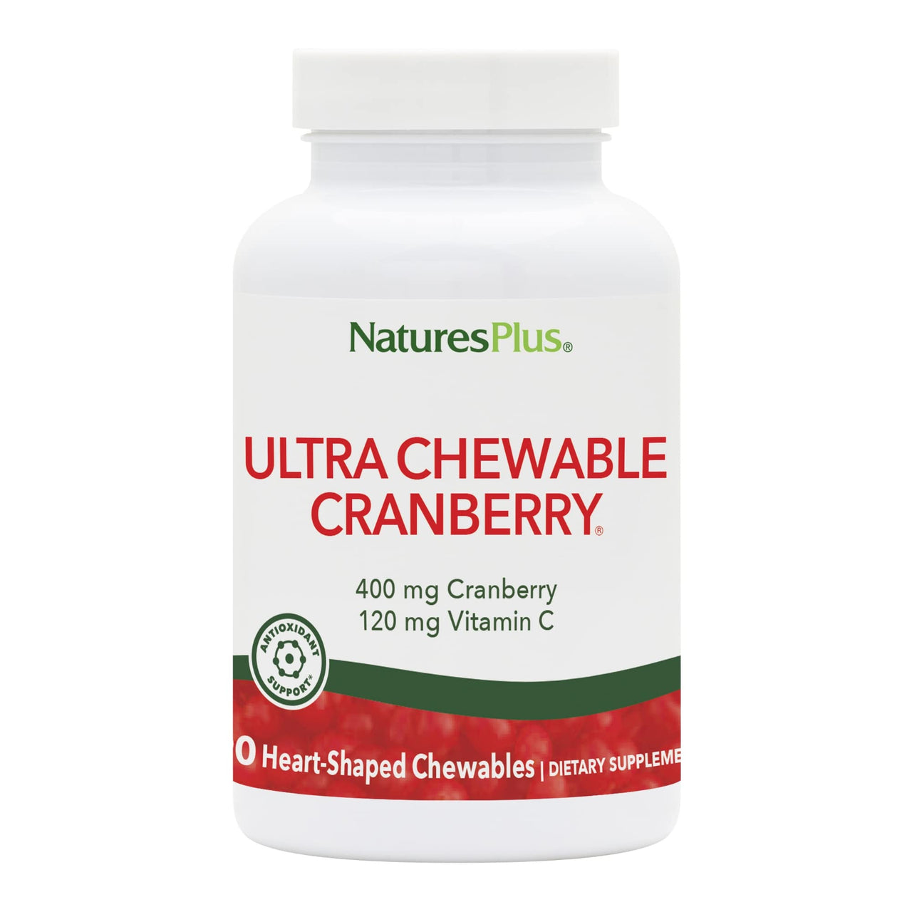 NaturesPlus Ultra Chewable Cranberry - 90 Love Berries Tablets - Promotes Urinary Tract Health - Non-GMO, Gluten Free - 45 Servings