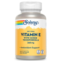 Thumbnail for SOLARAY Vitamin E 400 IU (268mg), Dry Form - Natural Source, Mixed Tocopherols Vitamin E - Antioxidant Supplement, PMS and Menopause Support - 60-Day Guarantee, Lab Verified - 100 Serv, 100 Capsules