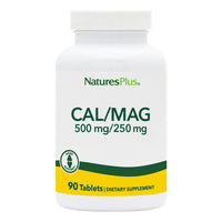 Thumbnail for NaturesPlus Cal/Mag - 90 Vegetarian Tablets - 500 mg Calcium & 250 mg Magnesium - 90 Servings