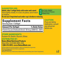 Thumbnail for Nature Made Vitamin D3 2000iu 320 Ct. Soft Gels (Packaging May Vary)