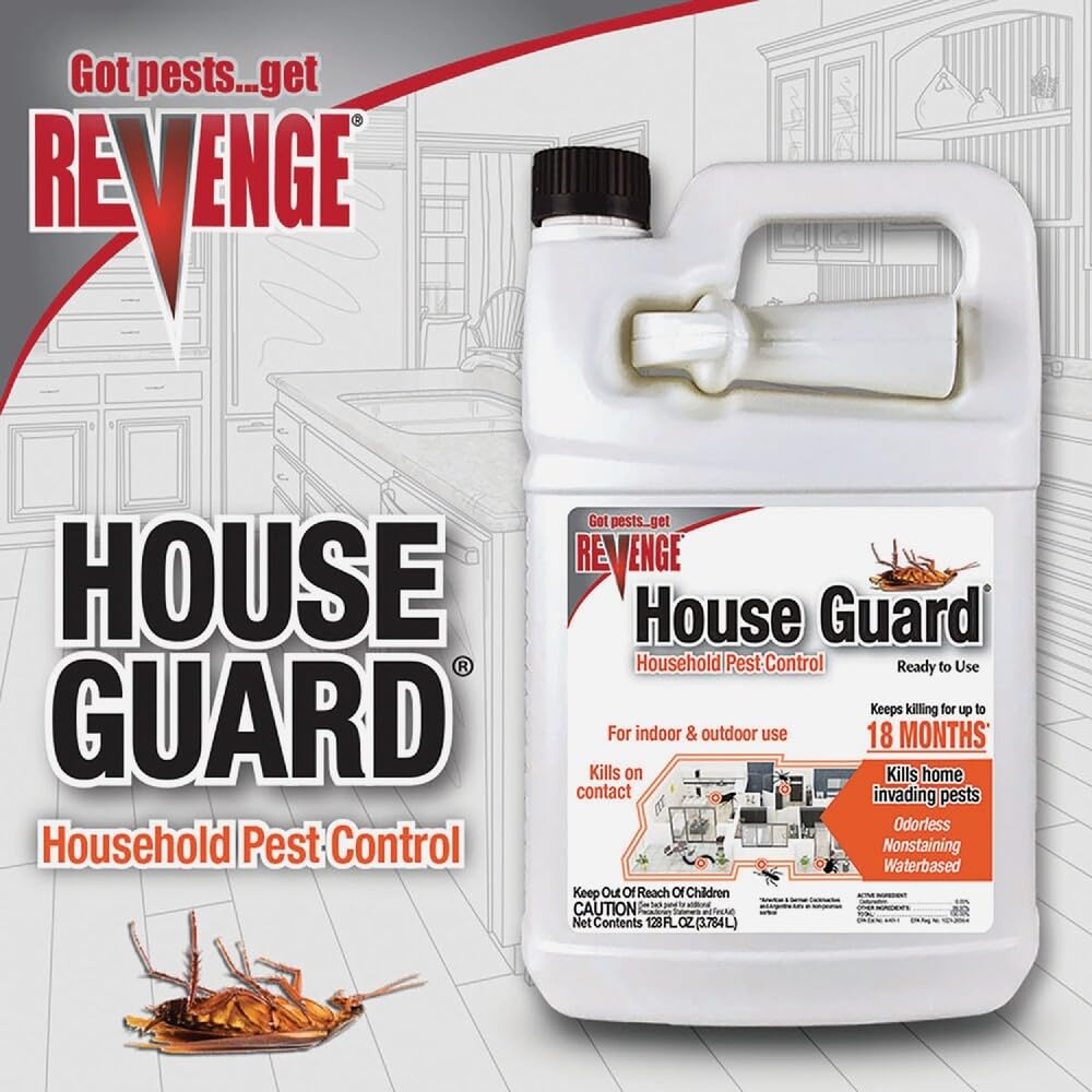 REVENGE House Guard Household Pest Control, 128 oz Ready-to-Use Spray, Long Lasting Protection for Indoors and Outdoors