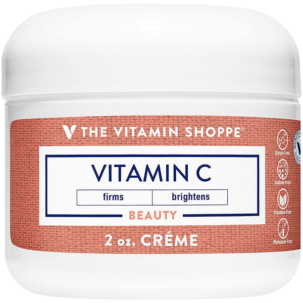 The Vitamin Shoppe Vitamin C Cream - Skin Brightening & Firming | Anti-Aging Face Moisturizer | 2 oz Jar | Antioxidant Skincare