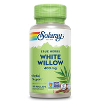 Thumbnail for SOLARAY White Willow Bark Capsules 400 mg for Men & Women - Natural Herbal Supplement, White Willow Herb Caps for Wellness Support, Non GMO, Vegan - 100 Veg Caps