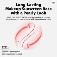 Thumbnail for A'PIEU Pure Block Tone Up Sunscreen Base SPF5 50ml | Tone-Up Reef Safe Korean Sunscreen for Makeup Base