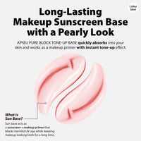 Thumbnail for A'PIEU Pure Block Tone Up Sunscreen Base SPF50+/PA+++ 50ml | Tone-Up Reef Safe Korean Sunscreen for Makeup Base