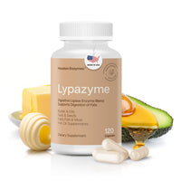 Thumbnail for Houston Enzymes – Lypazyme Lipase Digestive Enzymes for Women and Men –120 Capsules – 3 Enzyme Blend for Complete Breakdown of Triglyceride Fats, Enzyme for Digestion of High-Fat Meals & Fish Oil