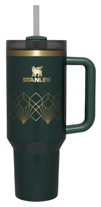 Thumbnail for Stanley Quencher H2.0 Tumbler with Handle and Straw 40 oz | Flowstate 3-Position Lid | Cup Holder Compatible for Travel | Insulated Stainless Steel Cup | BPA-Free | Forrest Gloss Deco