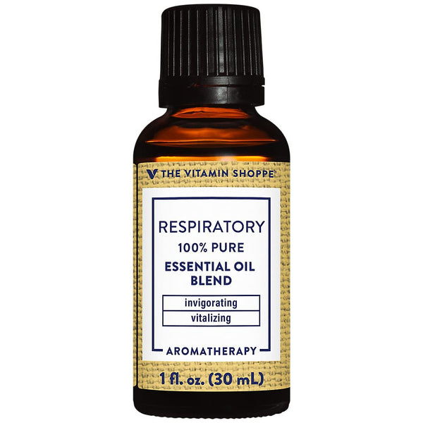 The Vitamin Shoppe Respiratory Essential Oil Blend - Clear Breathing Support | 100% Pure Therapeutic Grade | 1 oz | Eucalyptus Peppermint