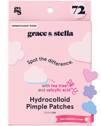 Thumbnail for grace & stella Pimple Patches For Face - Hydrocolloid Acne Patches for Face - Dermatologist Tested, Vegan, Cruelty-Free Zit, Pimple Stickers (Feel-Good (72-Pack))