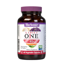 Thumbnail for Bluebonnet Nutrition Ladies’ ONE 40+ Whole Food-Bed Multiple, Women Multivitamin for Women 40+, Soy-Free, Non-GMO, Gluten Free, 60 Vegetable Capsules, 60 Servings