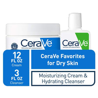 Thumbnail for CeraVe Moisturizing Cream and Hydrating Face Wash Trial Combo, 12oz Cream + 3oz Travel Size Cleanser