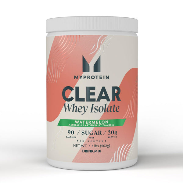 Myprotein Clear Whey Isolate Protein Powder, 1.1 Lb (20 Servings) Watermelon, 20g Protein per Serving, Naturally Flavored Drink Mix, Daily Drink for Superior Performance