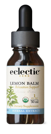 Thumbnail for Eclectic Herb - Lemon Balm Extract | Pure Herbal Drops for Calm & Relaxation | Nervous System Support | Vegan, Natural, Organic, Non-GMO, Gluten Free (1 fl oz | 30 ml)