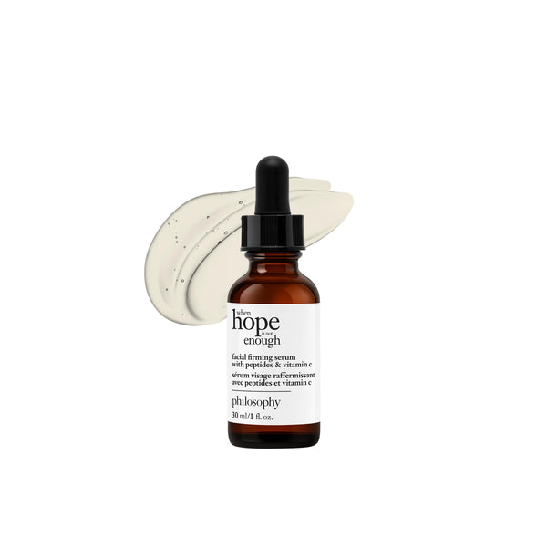 philosophy when hope is not enough facial firming serum - with vitamins C, E & hyaluronic acid - revitalizes dull complexion while reducing the look of fine lines and wrinkles - 1 fl oz