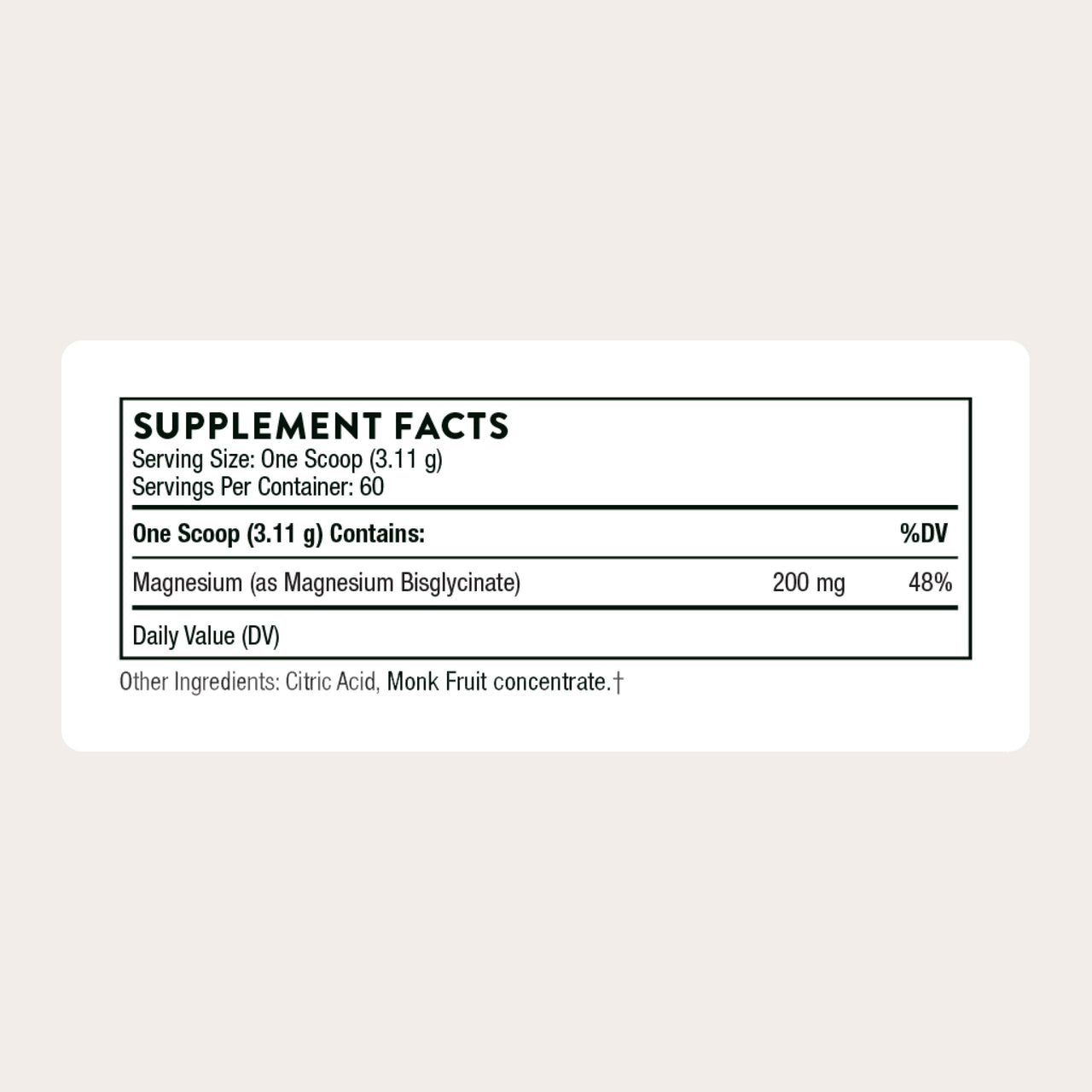 THORNE - Magnesium Bisglycinate - Powdered Magnesium Formula - Supports Restful Sleep, Muscle Relaxation, Heart Health & Metabolism* - NSF Certified for Sport - Gluten, Dairy & Soy-Free - 60 Servings