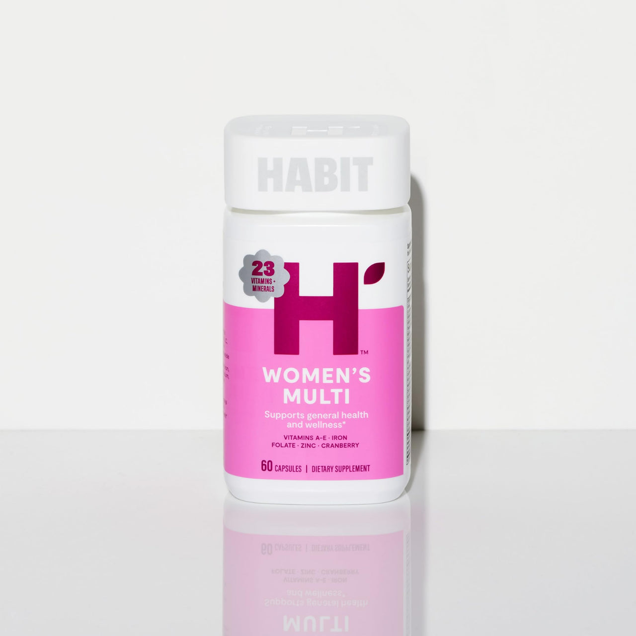 Habit Womens Multi Supplement (60 Capsules) - New Look, Supports General Health & Wellness, 23 Essential Vitamins and Minerals, Fruit extracts, Folate, Iron, B12, Biotin, Non-GMO (1 Pack)