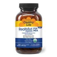 Thumbnail for Country Life RealFood Organics for Men – 60 Tablets | 1,300mg Organic Fermented Whole Foods, 7-Mushroom Superfood & Aloe – Certified Gluten-Free, Vegan & USDA Organic Multivitamin