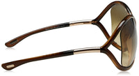 Thumbnail for Tom Ford Authentic Sunglasses: Whitney TF9, Shiny Transparent Rose / Gradient Brown Lenses, 64/14/110