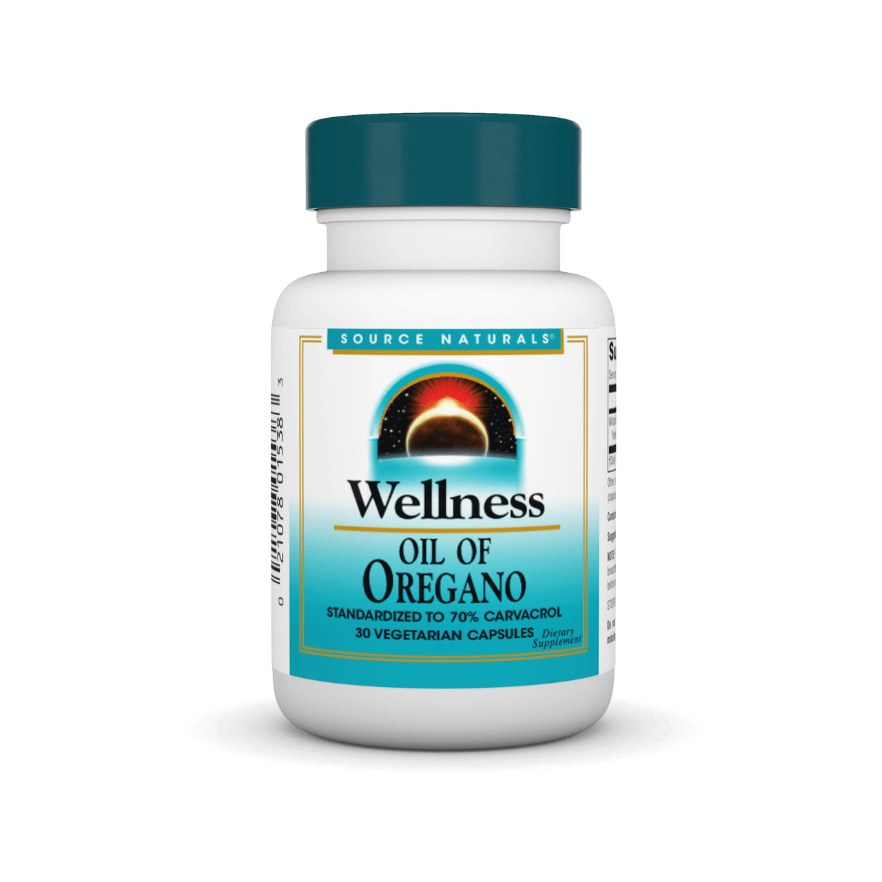 Source Naturals Wellness Oil of Oregano - Standardized to 70% Carvacrol - 30 Vegetarian Capsules