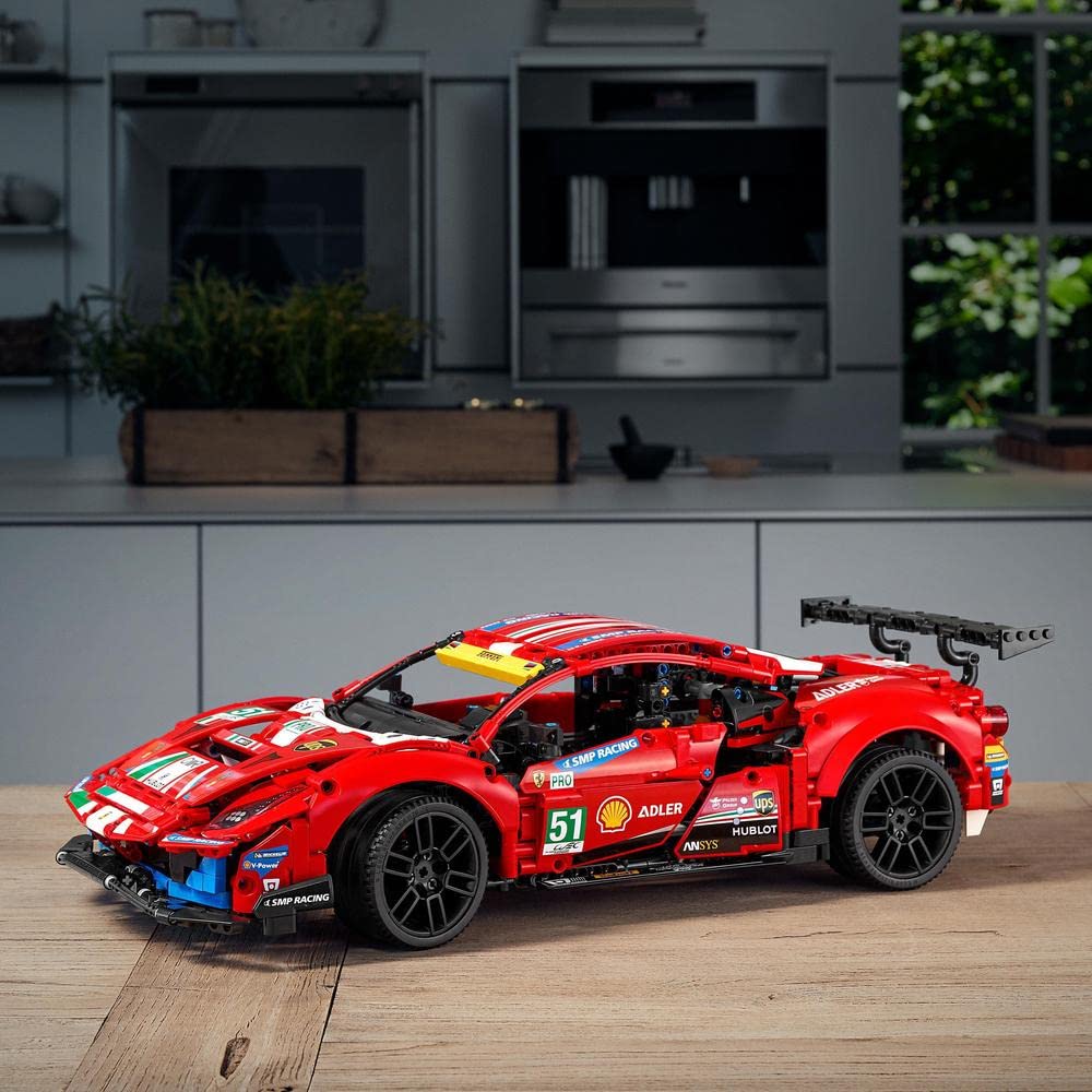 Lego 42125 Technic Ferrari 488 GTE “AF Corse #51” Super Sports Car Exclusive Collectible Model, Collectors Set for Adults