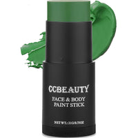 Thumbnail for CCbeauty Witch Green Face Paint Stick, Face Painting Kit, Dark Green Cream SFX Makeup Foundation, Professional Body Paint for St. Patrick's Day, Halloween Costume Party, Grinch Hulk Monster Makeup