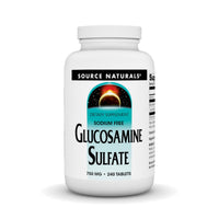 Thumbnail for Source Naturals Glucosamine Sulfate, Sodium-Free 750 mg for Joint Support - 240 Tablets