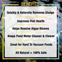 Thumbnail for MICROBE-LIFT MLXSAG4 Sludge-Away Pond and Outdoor Water Garden Sludge Remover, OK for Live Koi Fish, Plant Life, and Decor, 1 Gallon