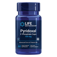 Thumbnail for Life Extension Pyridoxal 5'-Phosphate Caps—Vitamin B6, 100 mg, Bioactive B6 for Cardiovascular, Kidney & Nerve Health—Gluten-Free, Non-GMO, Vegetarian—60 Vegetarian Capsules