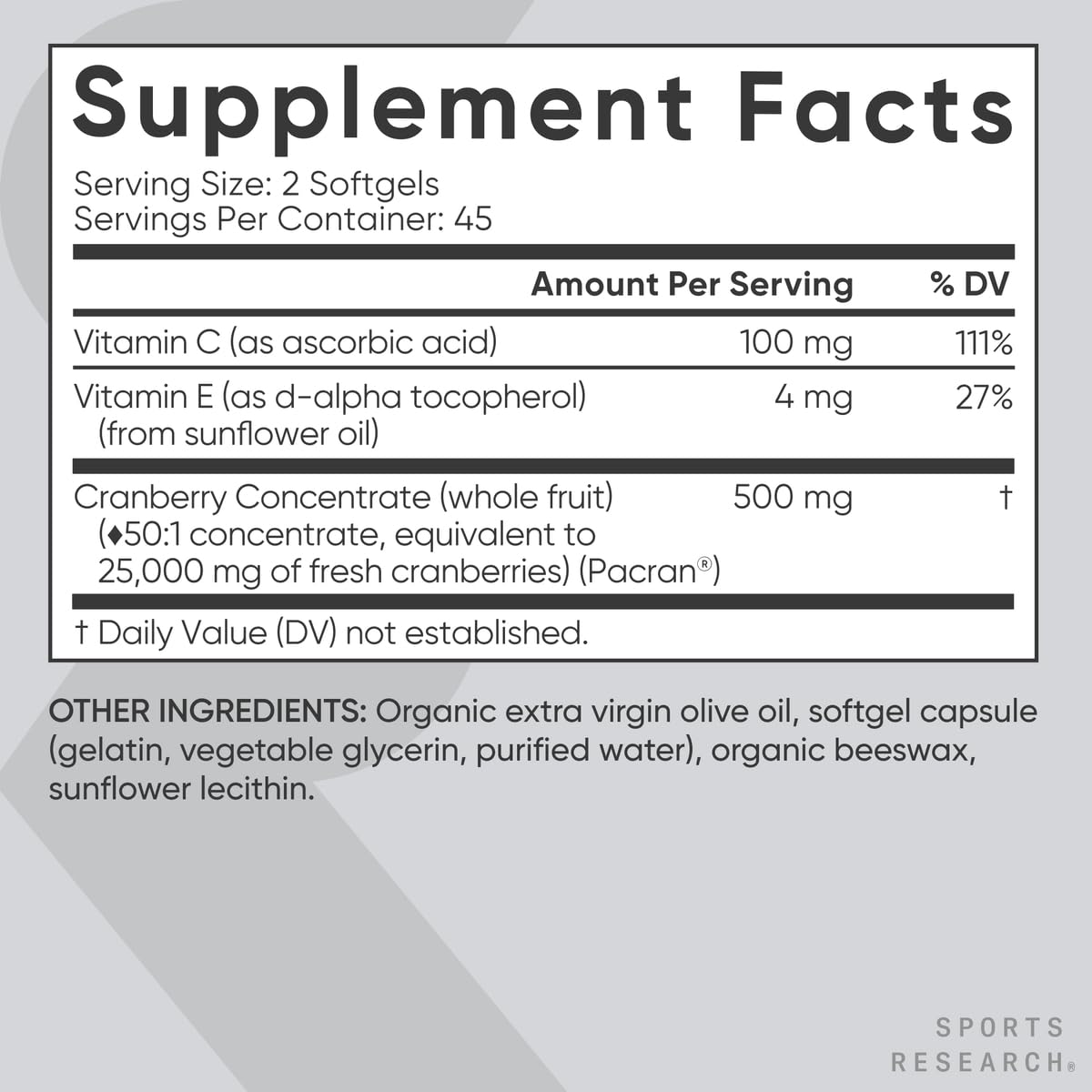 Sports Research® Supplements for Women Pack - Women's Probiotics with Prebiotics 65 Billion CFU (30 Capsules) and Cranberry Fruit Complex Supplement (90 Softgels)