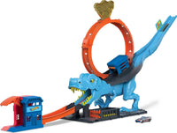 Thumbnail for Hot Wheels City T-Rex Chomp Down Track Set & 1 Toy Car