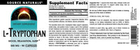 Thumbnail for Source Naturals: L-Tryptophan, 500 mg 90 caps