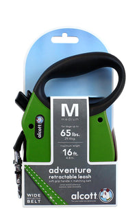 Thumbnail for Alcott Adventure Retractable Leash, Medium, Green