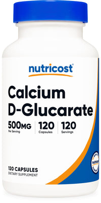 Thumbnail for Nutricost Calcium D-Glucarate 500mg, 120 Capsules - Gluten Free, Non-GMO, Vegetarian Friendly