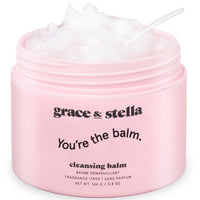 Thumbnail for grace & stella Cleansing Balm - Oil-Based Makeup Remover - Gentle & Moisturizing Facial Cleanser, Non-Stripping Formula for Double Cleansing Heavy Makeup - Vegan Fragrance-Free Skincare (164g / 5.8oz)
