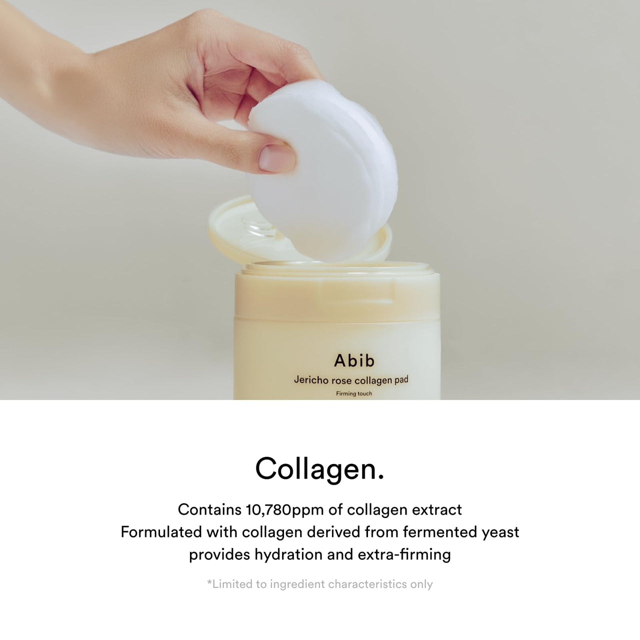 Abib Jericho Rose Collagen Pad Firming Touch 60pads 8.45 fl.oz. | Korean Anti-Aging Toner Pads for Face with Niacinamide, Collagen, Peptides, Cleansing, Disposable, Exfoliant, Skin Care