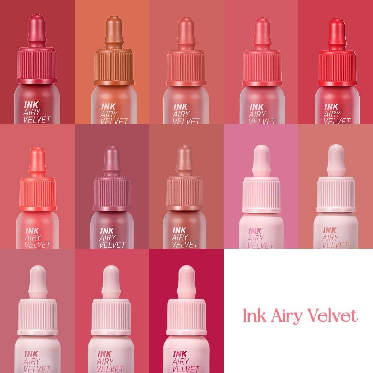 Peripera Ink Airy Velvet Lip Tint | High-Pigmentation, Lightweight, Soft, Moisturizing (007 HEART GRAPEFRUIT)