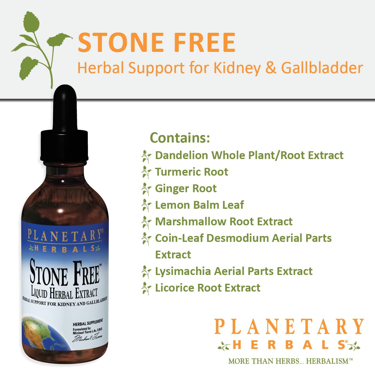 Planetary Herbals Stone Free Liquid Extract Supplement 8 oz