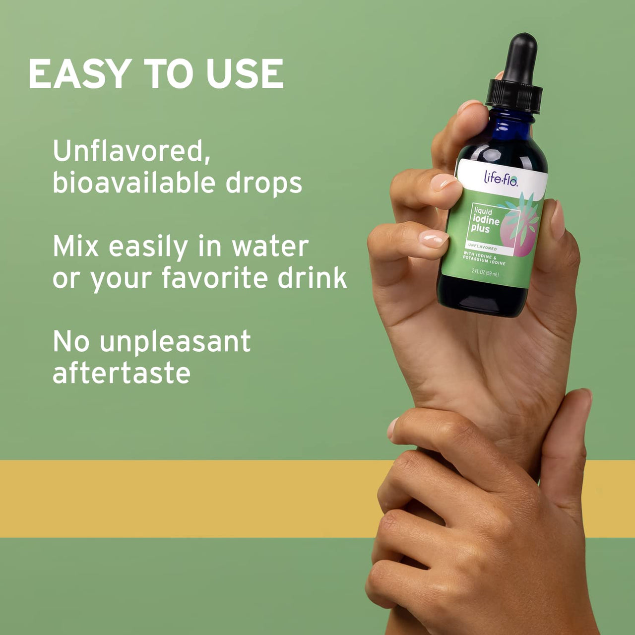 Life-flo Liquid Iodine Plus 150 mcg, Iodine Supplement for Thyroid Support,* Healthy Energy & Metabolism Formula* with Iodine & Potassium Iodide (Unflavored)