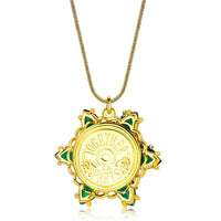 Thumbnail for Confede Anastasia Necklace-Lost Princess Inspired Together In Paris Emerald Stone Flower Necklace for Women, Green