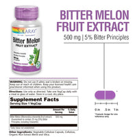 Thumbnail for SOLARAY Bitter Melon Fruit Extract 500mg 5% Bitter Principles | Lab Verified | 60 VegCaps