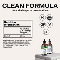Thumbnail for Vimergy Olive Leaf – Supports Immune Health* 57 2mL (2 Droppers or 58 Drops) Servings (200mg Extract Per Serving) – USDA Certified Organic, Vegan, Paleo-Friendly and Gluten-Free – 115 mL