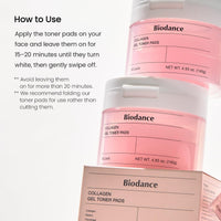 Thumbnail for Biodance Collagen Gel Toner Pads, Pore Minimizer for Face, Improving Elasticity, Plumping Toner Pads for Sensitive Skin, Pre-Soaked Pads, Korean Skin Careㅣ4.93 fl.oz.(140g)*60Pads