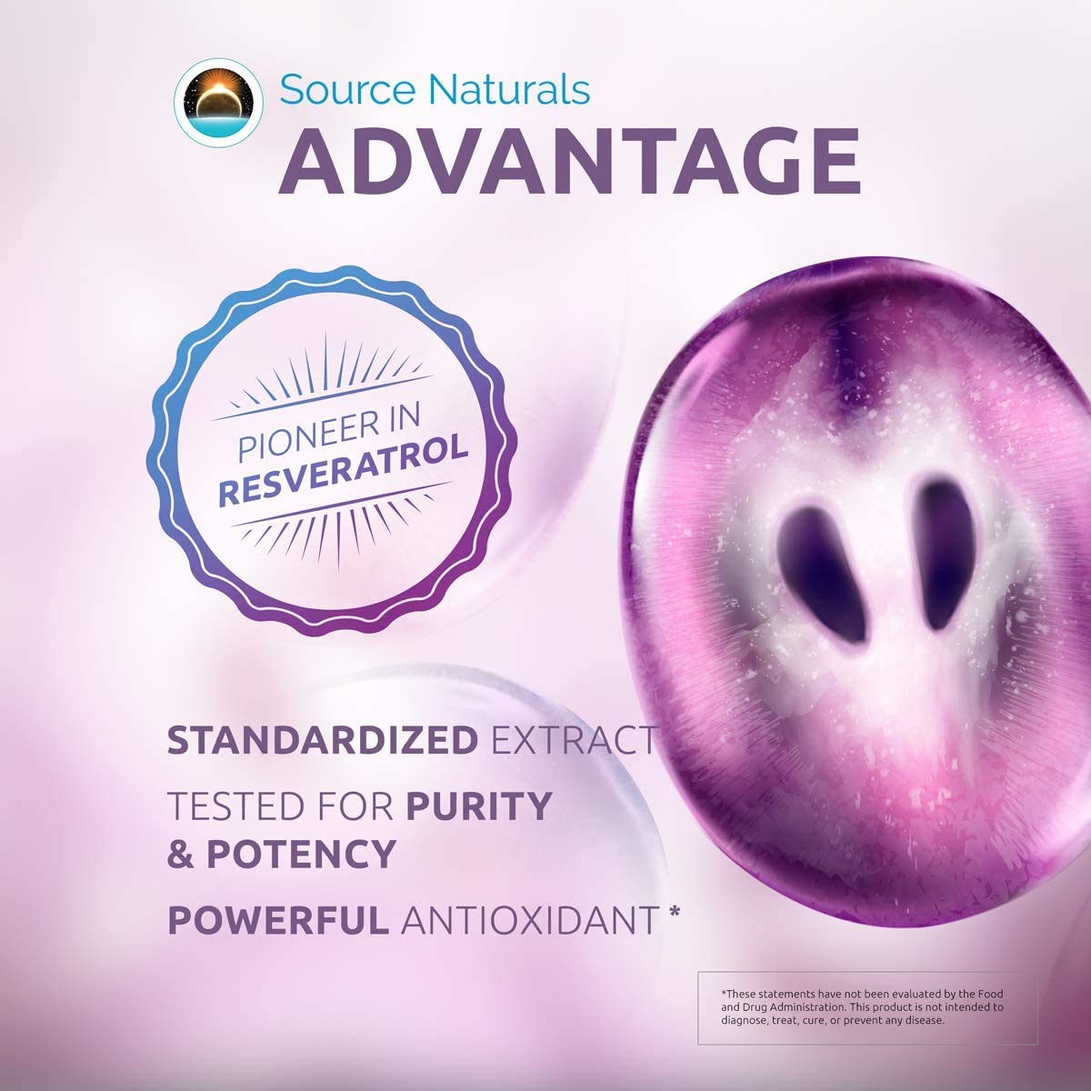Source Naturals Resveratrol 200 for Healthy Aging*, 200 mg - 120 Tablets