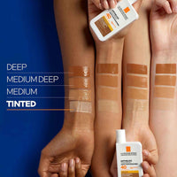 Thumbnail for La Roche-Posay Anthelios Tinted Sunscreen SPF 40+, Broad Spectrum SPF + Antioxidants, Titanium Dioxide & Zinc Oxide Sunscreen, 4 Flexible Shades With No White Cast, Oil Free & Oxybenzone Free