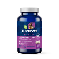 Thumbnail for NaturVet Glucosamine DS Plus Level 2 Moderate Care Joint Support Supplement for Dogs and Cats, Chewable Tablets Time Release, Made in The USA, 120 Count