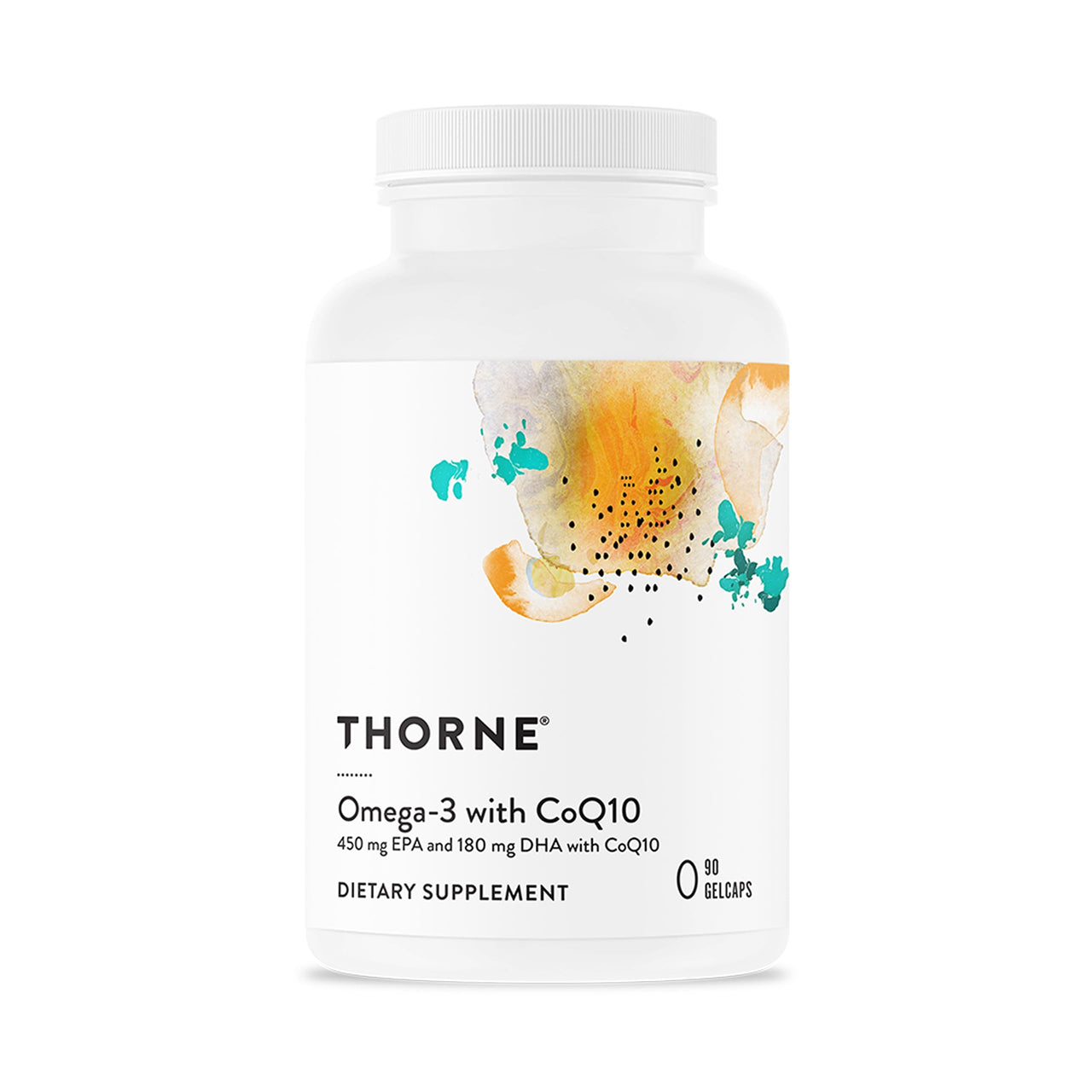 THORNE - Omega-3 with CoQ10 - Omega-3 Fatty Acids Supplement with CoQ10 - EPA and DHA - 90 Gelcaps