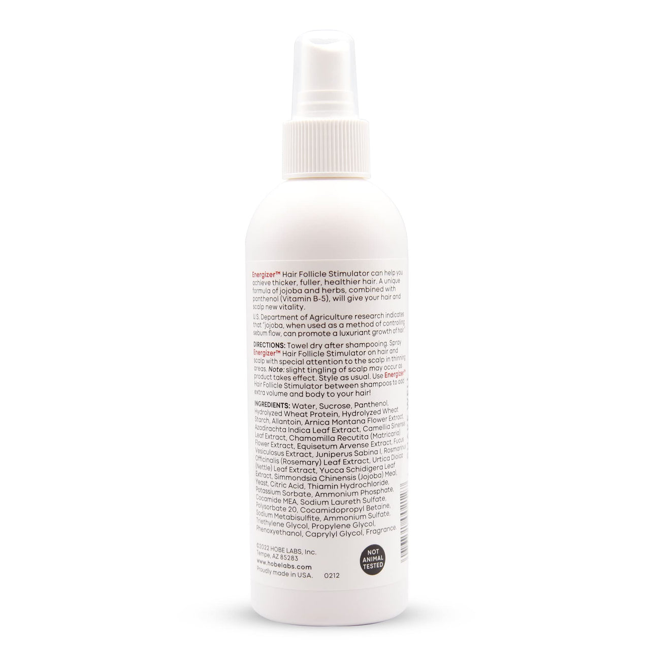 Hobe Labs Energizer Hair Follicle Stimulator with Jojoba and Vitamin B-5 for Thicker, Fuller Hair, 8 oz