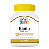 Thumbnail for 21st Century Biotin 5000 Mcg Capsules, 110-Count by 21st Century