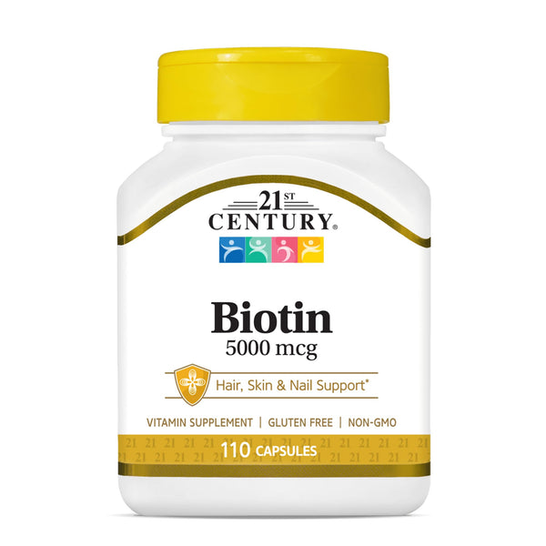 21st Century Biotin 5000 Mcg Capsules, 110-Count by 21st Century