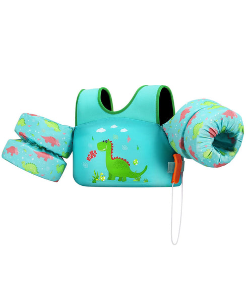 HeySplash Swim Vest for Kids, Toddler Pool Floaties Fit 33-66 Lbs, Children Swimming Vest with Adjustable Strap, Swim Jacket Water Wing Arm Float, Puddle Beach Boat Jumper Boy Girl,Dinosaur